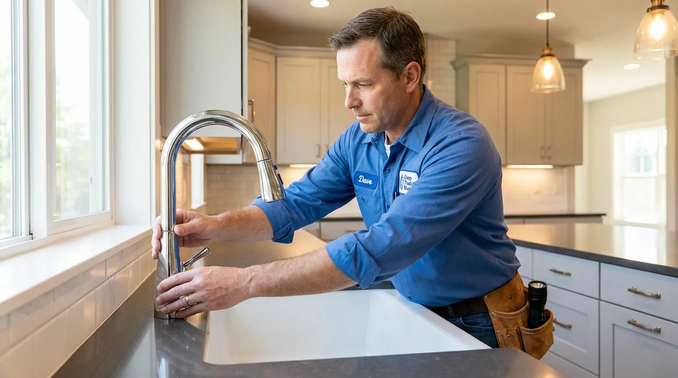 Kitchen faucet installation by Johns Plumbing LLC in Amityville