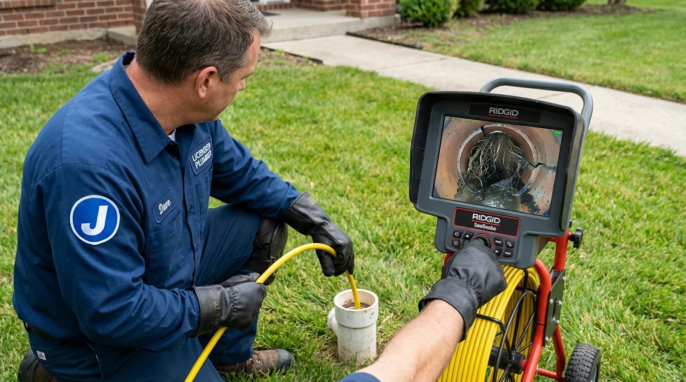 Sewer camera inspection being performed by Johns Plumbing LLC in Amityville